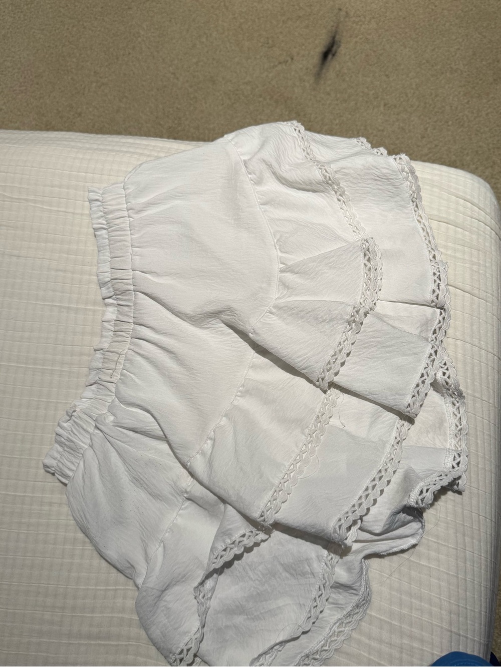 White Tiered Ruffle Skort